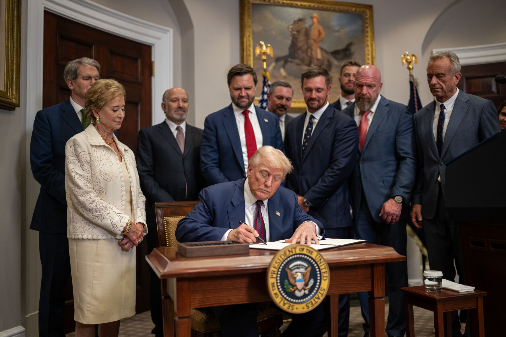 Donald Trump and Linda McMahon